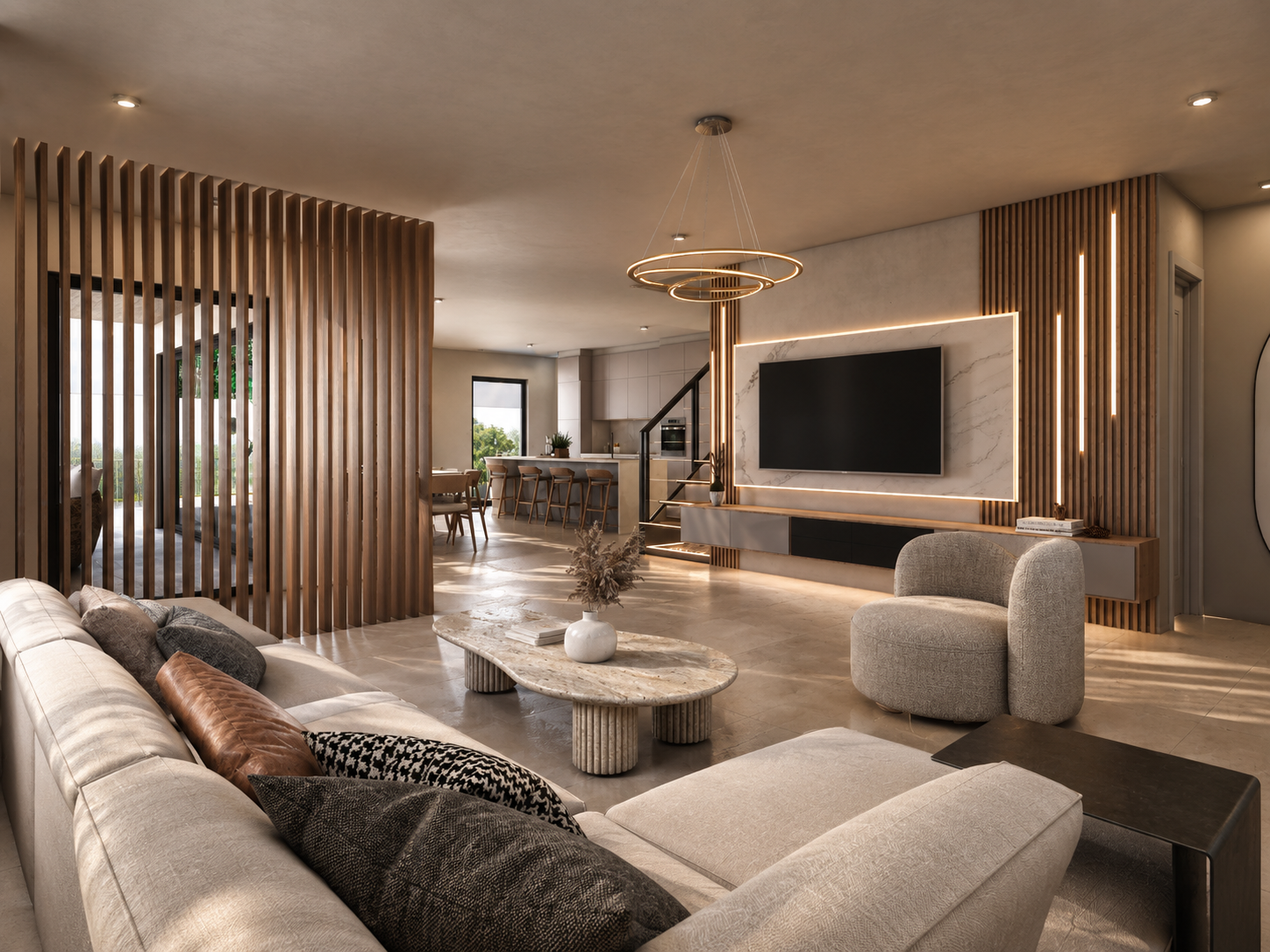 SALÓN — Villa Origen, vivienda unifamiliar en Benahavís, Malaga
